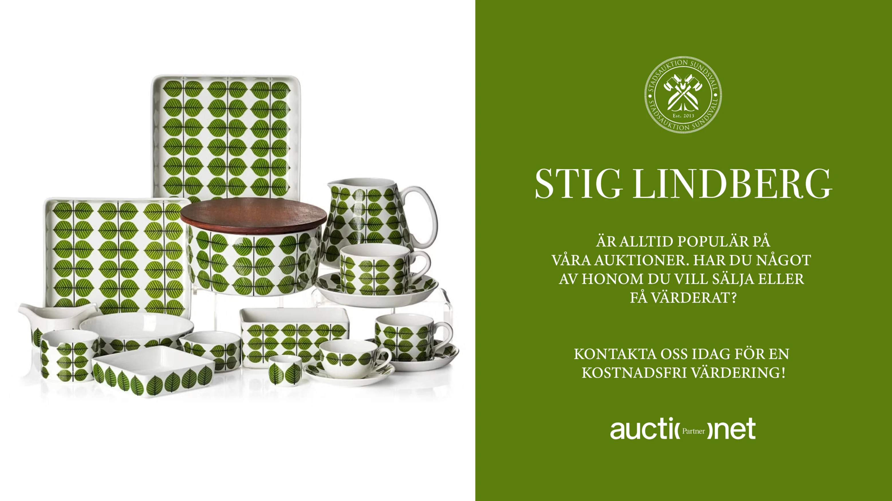 Stig Lindberg — alltid populär på våra auktioner