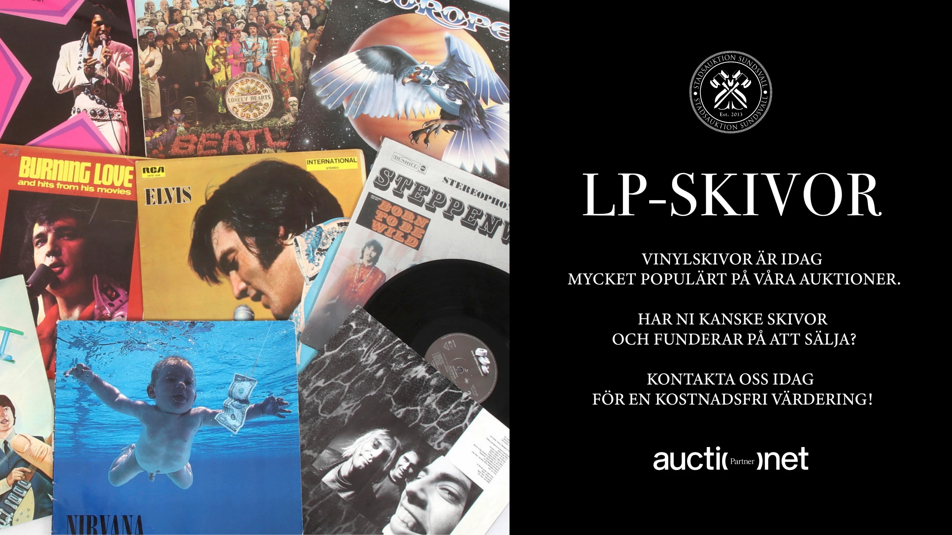 LP-skivor — vinylskivor är populärt på våra auktioner